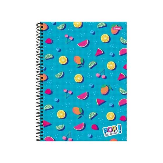 Imagem de Caderno Escolar Espiral A4 80 Folhas Capa Dura Colegial Pop