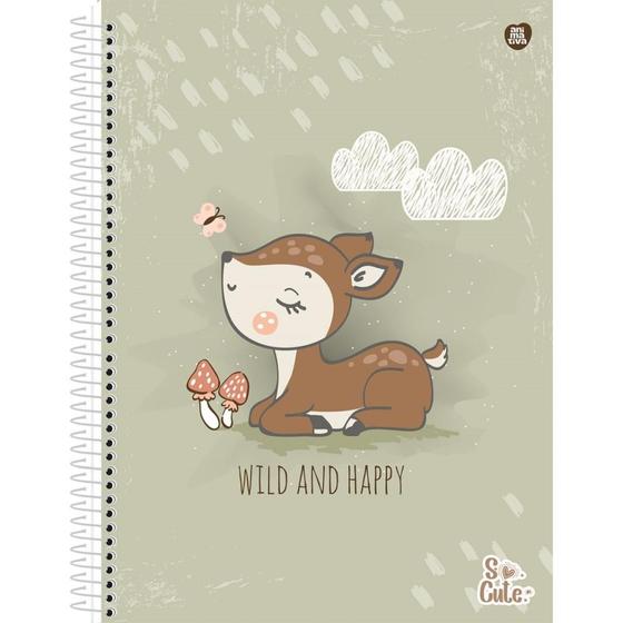 Imagem de Caderno Espiral 1/4 Capa Dura SO Cute - 80 Folhas - Pacote com 10