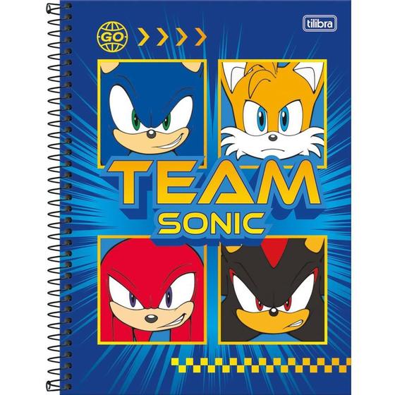 Imagem de Caderno Espiral 1/4 Capa Dura Sonic 80 FLS. PCT. C/04