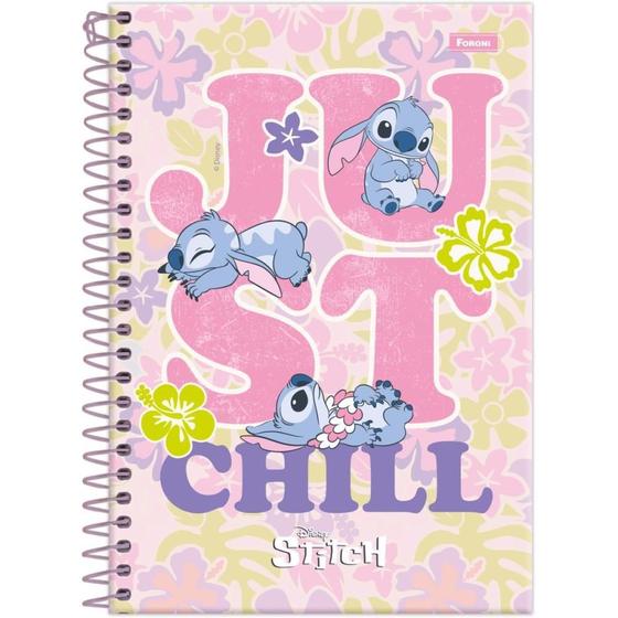 Imagem de Caderno Espiral 1/4 Capa Dura STITCH 80 Folhas Pacote com 5