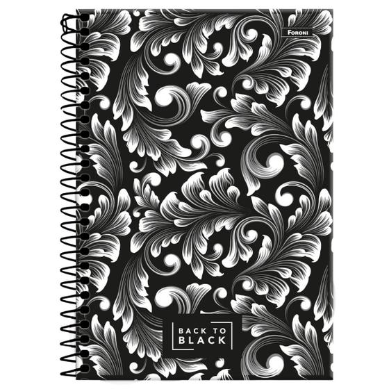 Imagem de Caderno Espiral 1/4 Foroni Black To Black 80 Folhas - Sortido