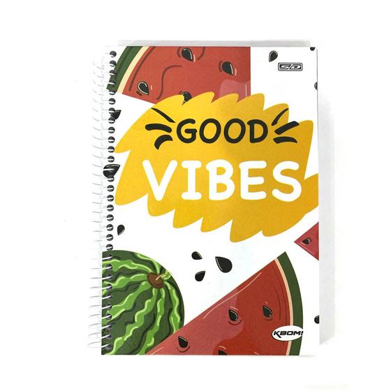 Imagem de Caderno Espiral 1/4 Good Vibes  96 Folhas SD