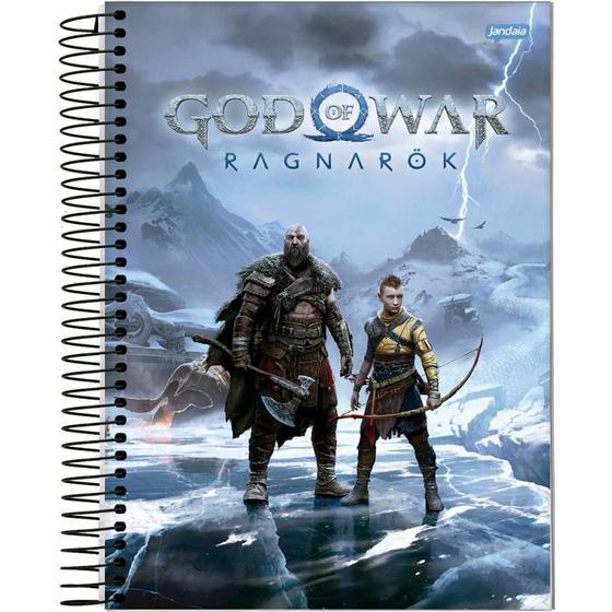 Imagem de Caderno Espiral 10X1 Capa Dura GOD OF WAR 160 Folhas Pacote com 04 Unidades