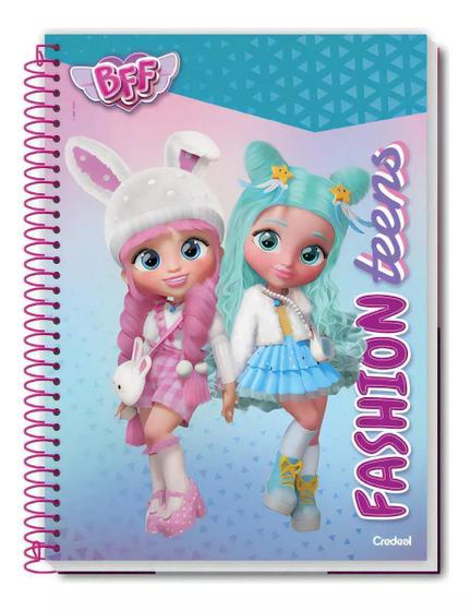 Imagem de Caderno Espiral 80 Fls 1 Matéria Bff Fashion Teens Credeal