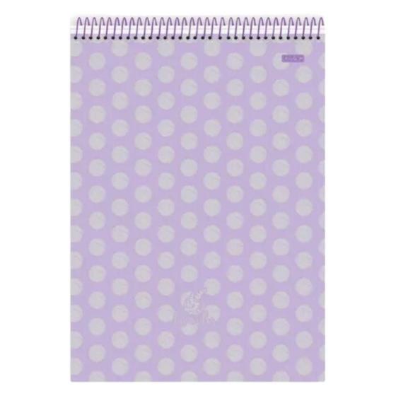 Imagem de Caderno espiral 80 folhas lavender espiral superior cd