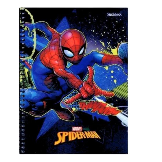 Imagem de Caderno Espiral Capa Dura 20 Matéria Spider Man - Jandaia