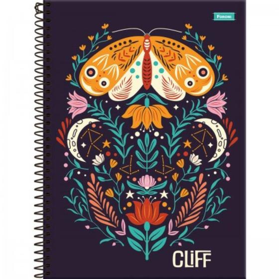 Imagem de Caderno Espiral Capa Dura Cliff Feminino 160 Folhas Foroni