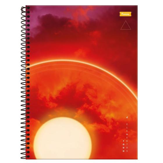 Imagem de Caderno Espiral Capa Dura Elementos 80 Folhas Foroni