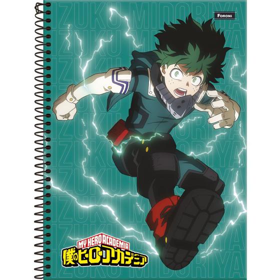 Imagem de Caderno Espiral Capa Dura My Hero Academia 80 Folhas Foroni