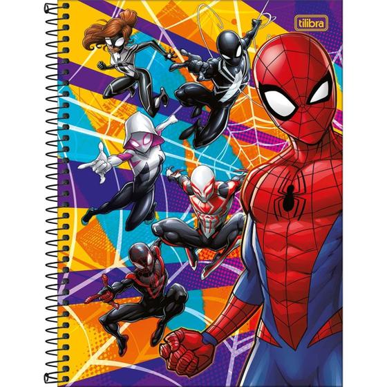 Imagem de Caderno Espiral Capa Dura Univ Connect 10M SpiderMan TILIBRA