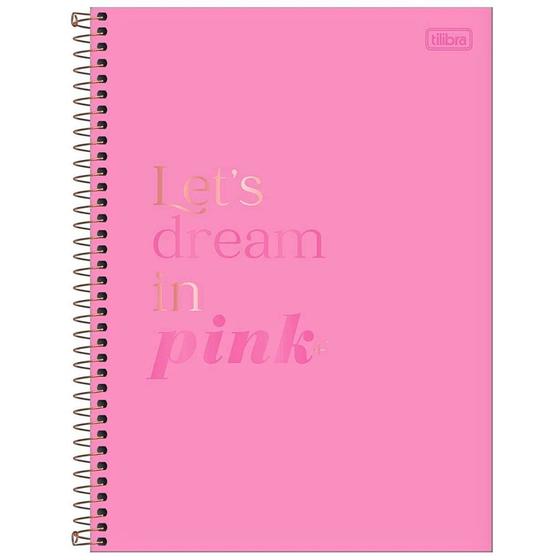 Imagem de Caderno Espiral Capa Dura Universitário 1 Matéria Love Pink 80 Folhas Tilibra