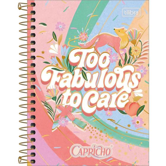 Imagem de Caderno Espiral Capricho Capa Dura 1 Mt 80 Folhas Fabulous