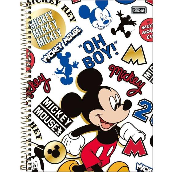 Imagem de Caderno Espiral Colegial Mickey Capa Dura 80 Folhas Escolar