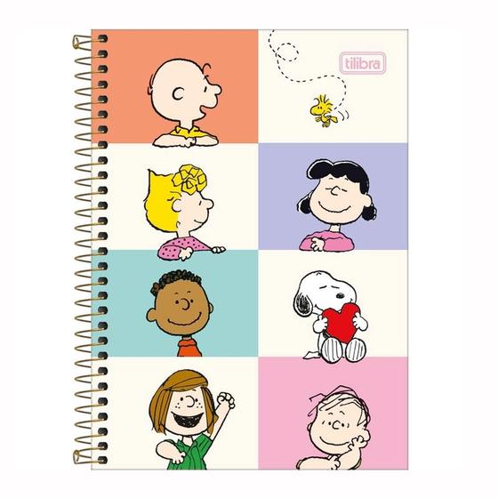 Imagem de Caderno Espiral Connect  Snoopy Persongens - 80 Folhas - Tilibra