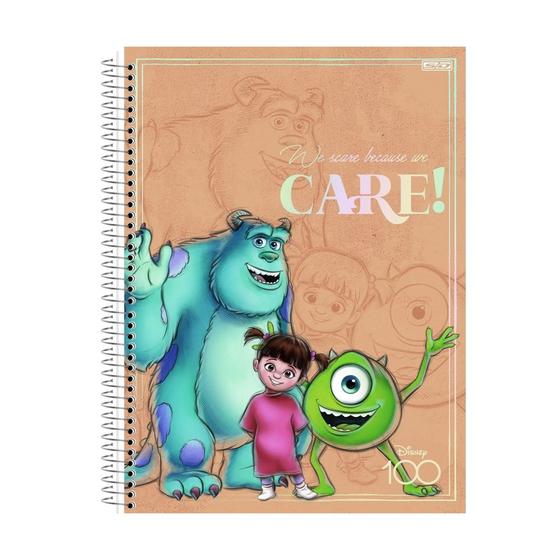 Imagem de Caderno Espiral Disney 100 - Monstros S.A. - 80 folhas - São Domingos