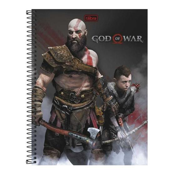 Imagem de Caderno Espiral God Of War Kratos Hunting 96 Folhas Tilibra