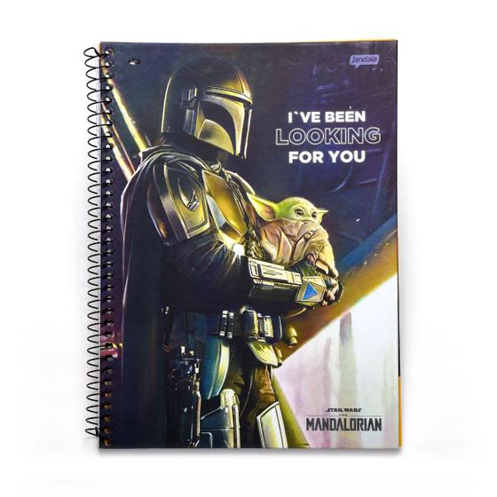 Imagem de Caderno Espiral Mandalorian Looking 10 Materias 160 Folhas