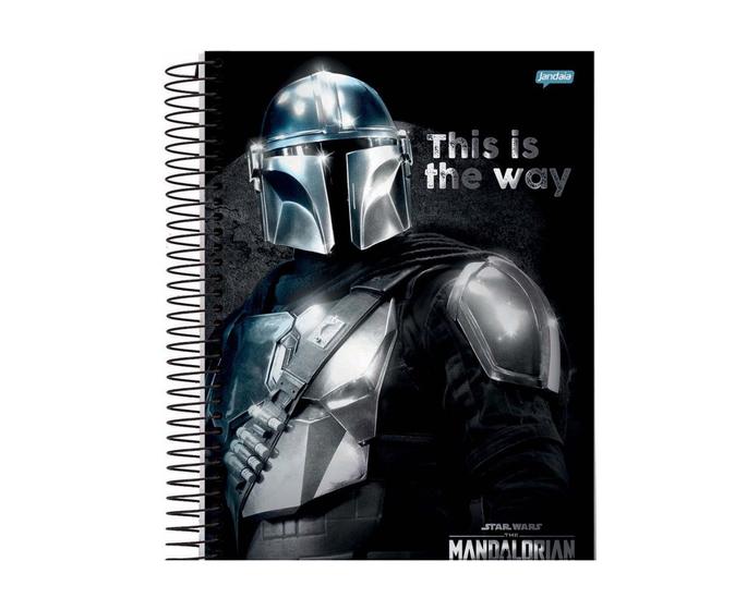 Imagem de Caderno Espiral Mandalorian This Is 10 Matérias 160 Folhas