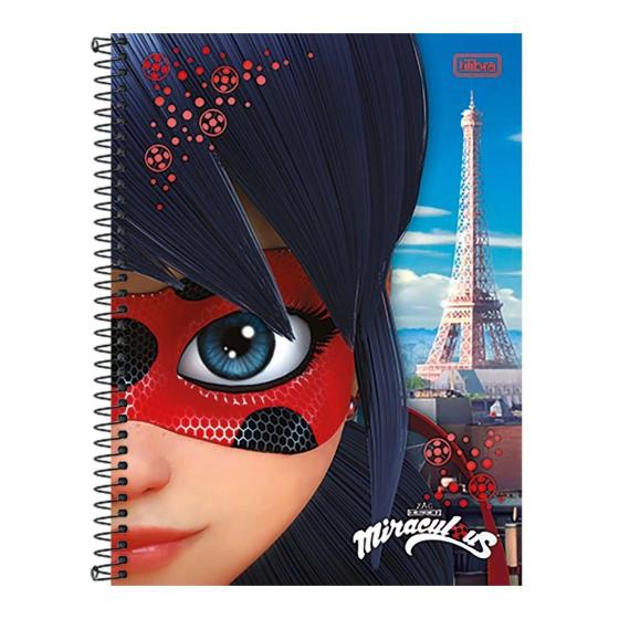 Imagem de Caderno Espiral Miraculous Ladybug City 96 Folhas Tilibra