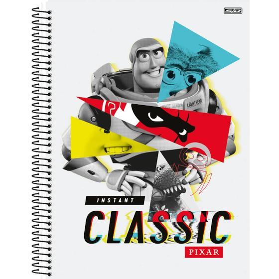 Imagem de Caderno Espiral Pixar Universitário Capa Dura 1M Animação