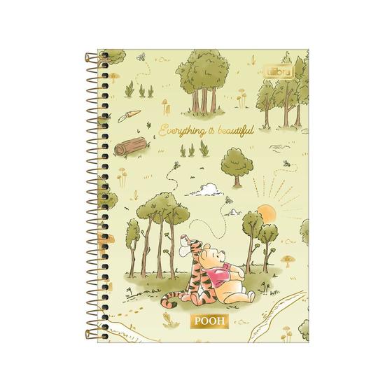 Imagem de Caderno Espiral Pooh 1/4 - 80 Folhas - Beautiful - Tilibra