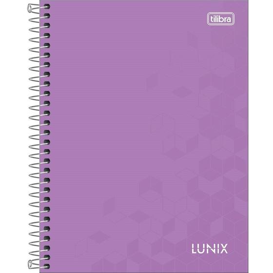 Imagem de Caderno Espiral Tilibra Colegial Capa Dura Lunix 10 Matérias 160 Folhas - Embalagem com 4 Unidades