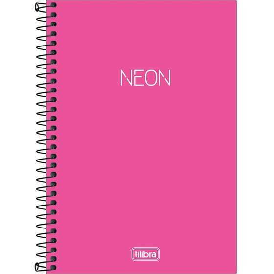 Imagem de Caderno Espiral Tilibra Neon Pink 1/4 Pautado 80 Folhas 302741