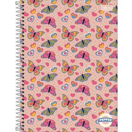 Imagem de Caderno Espiral Tilibra Pepper Feminino Capa Dura 1/4 (PEQUENO) 80 Folhas