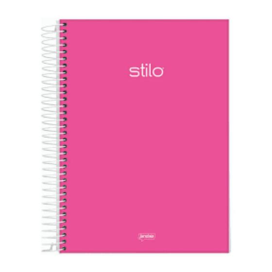 Caderno Espiral Univ CD 160Fls Stilo Pink Neon Jandaia Menor preço em Caderno Espiral Univ CD 160Fls Stilo Pink Neon Jandaia