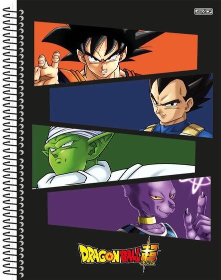 Imagem de Caderno Espiral Universitário 10 Matérias Dragon Ball CD 160 Folhas Animativa