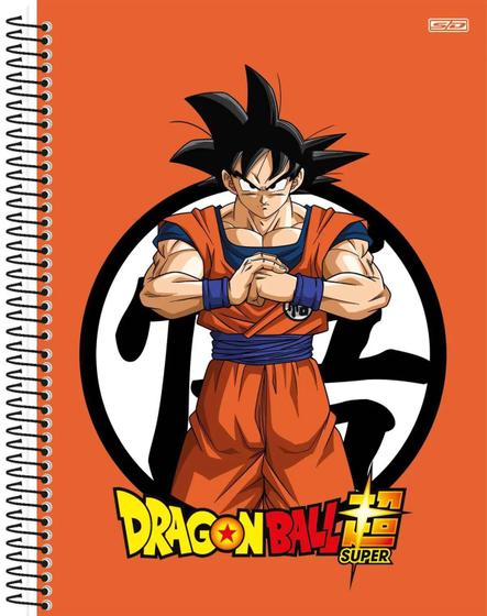 Imagem de Caderno Espiral Universitário (Grande) Dragon Ball 1 Matéria 80 Folhas - Animativa