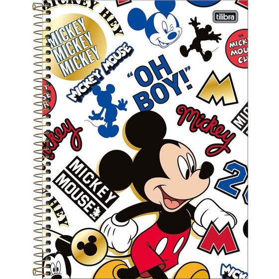 Imagem de Caderno Espiral Universitário Mickey 80 Folhas Tilibra