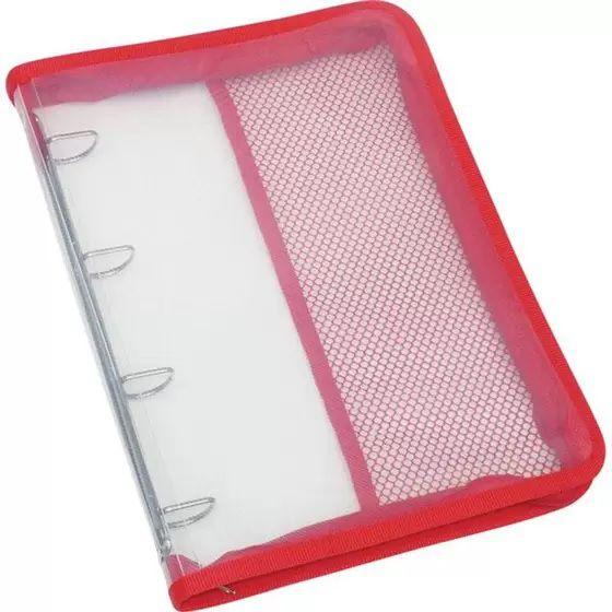 Caderno Fichario Argolado PVC Transparente C/ Ziper A Escolha Menor preço em Caderno Fichario Argolado PVC Transparente C/ Ziper A Escolha