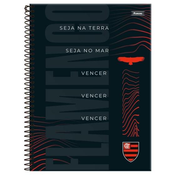 Imagem de Caderno Flamengo Clube Regatas 1 Matéria Espiral 80 F