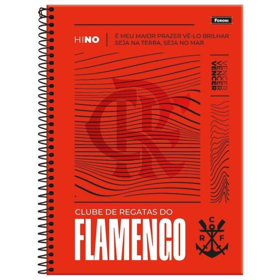 Imagem de Caderno Flamengo Clube Regatas 10 Matérias Espiral 160 F