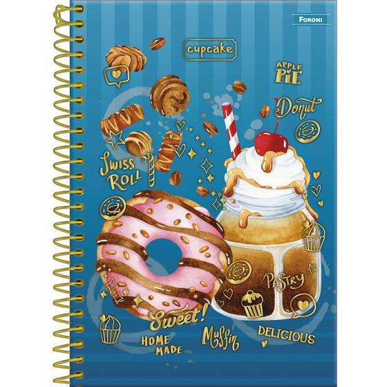 Imagem de Caderno Foroni pequeno cupcake espiral 80 folhas