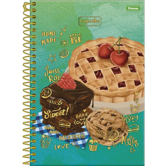 Imagem de Caderno Foroni pequeno cupcake espiral 80 folhas