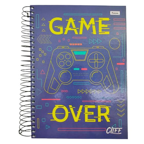 Imagem de Caderno Game Over Azul 20 Matérias 320 Folhas - Foroni