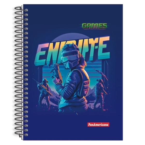 Imagem de Caderno Games 80 Folhas 1 Matérias Capa Dura Espiral 