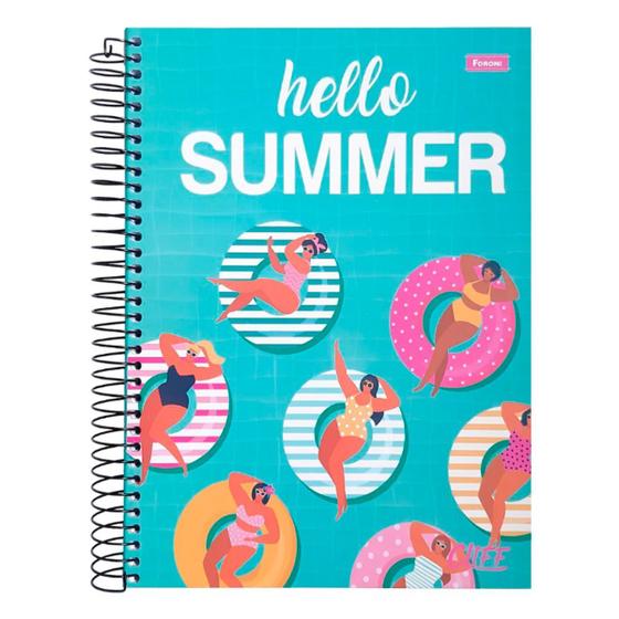 Imagem de Caderno Hello Summer Verde 15 Matérias 240 Folhas