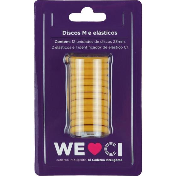 Imagem de Caderno Inteligente Discos Grande 31MM com 12 Discos e Elástico Amarelo SOL