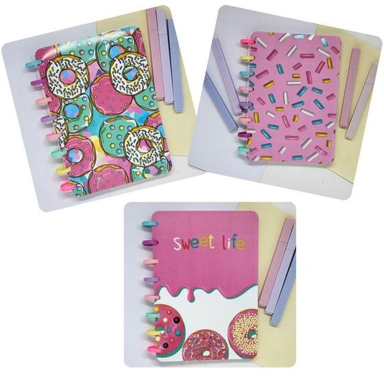 Imagem de Caderno Inteligente Donuts Kawaii Premium 130 Folhas