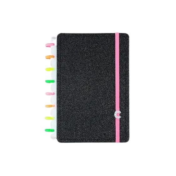 Imagem de Caderno Inteligente Lets Glitter Neon Black A5 Pequeno