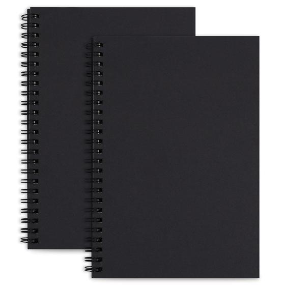Imagem de Caderno LABUK A5 Sem Linhas - 100 Páginas - Pacote com 2 Cadernos (Preto)