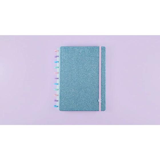 Imagem de Caderno let's glitter ocean blue - grande