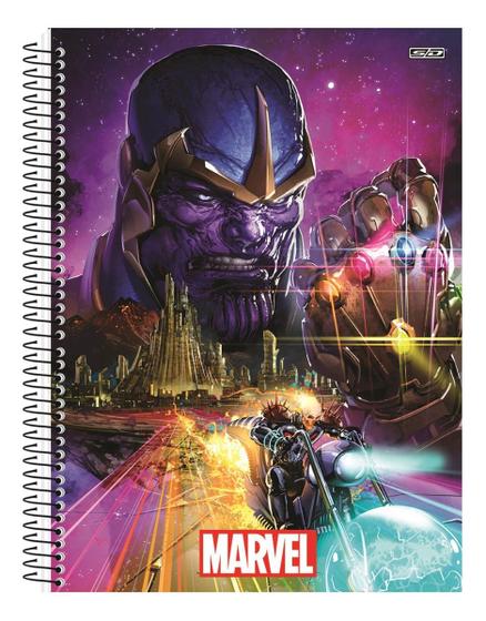 Imagem de Caderno Marvel Grande Capa Dura 10 Matérias Com Adesivos