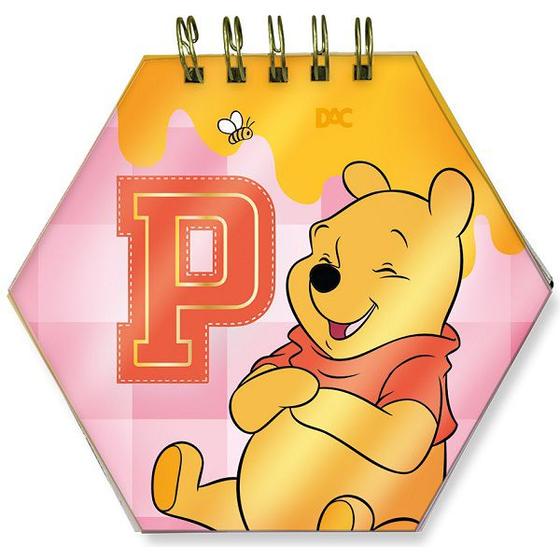 Imagem de Caderno Mini Ficheiro SMART Hexagonal Disney Ursinho Pooh com 80 Folhas DAC