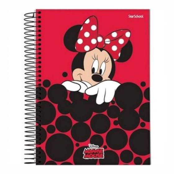 Imagem de Caderno Minnie Mouse 10 Matérias Espiral Capa Dura 160folhas - STARSCHOOL