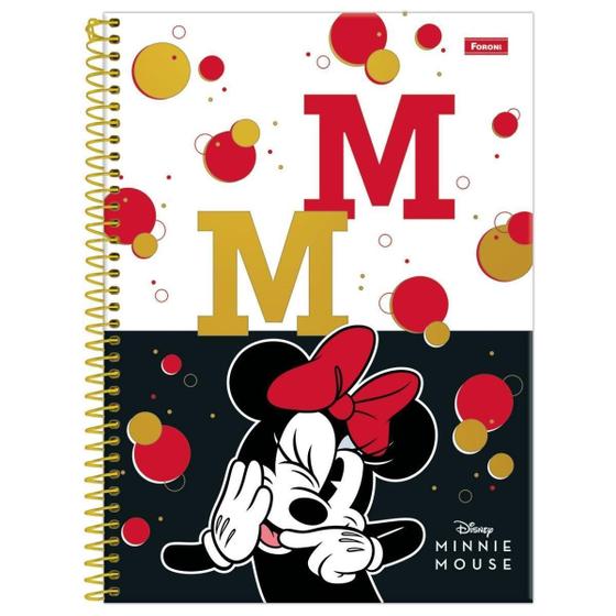 Imagem de Caderno Minnie Mouse Disney Espiral 1 Matéria 80F Escolar