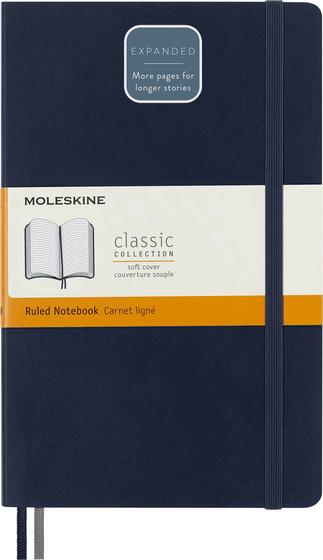 Imagem de Caderno Moleskine Classic com capa macia expandida azul safira